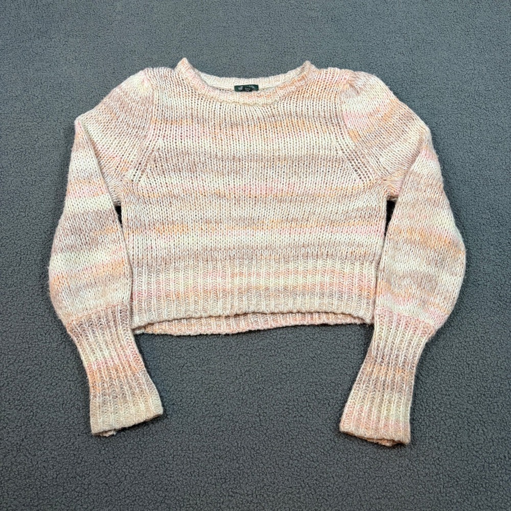Wild Fable Sweater Womens S Pink Space Dye Crop Pullover Crewneck F16816169 Knit